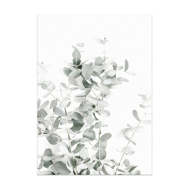 HKM-636051 Nordic Modern Canvas Painting with Floral and Leaf Patterns for Home Decoration