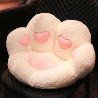 HKM-636115 Cute Cat Paw Plush Pillow for Sofa and Chair Decoration - Non-Slip Heart Design Cushion, Perfect for Valentine's Day & Birthdays