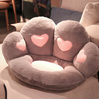 HKM-636115 Cute Cat Paw Plush Pillow for Sofa and Chair Decoration - Non-Slip Heart Design Cushion, Perfect for Valentine's Day & Birthdays