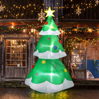 HKM-636179 6.9ft Inflatable Christmas Tree with LED Lights and Decorative Star Topper