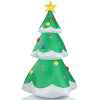 HKM-636179 6.9ft Inflatable Christmas Tree with LED Lights and Decorative Star Topper