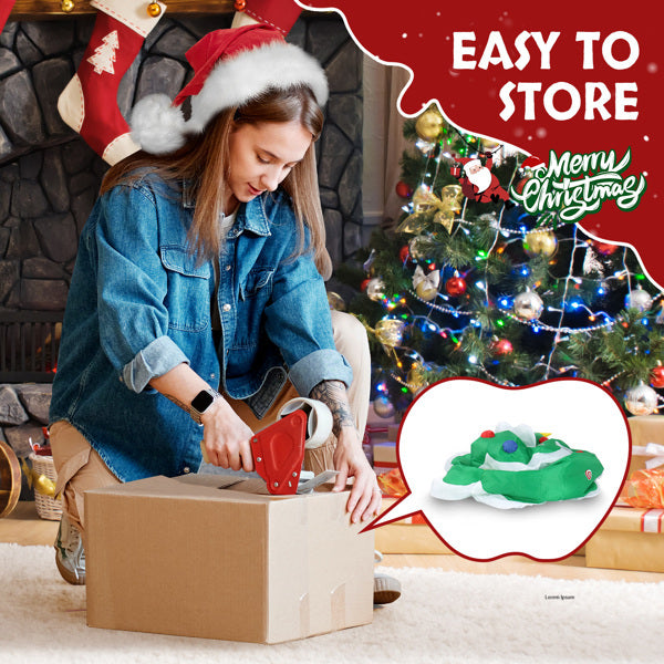 HKM-636179 6.9ft Inflatable Christmas Tree with LED Lights and Decorative Star Topper