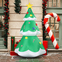 HKM-636179 6.9ft Inflatable Christmas Tree with LED Lights and Decorative Star Topper