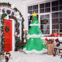 HKM-636179 6.9ft Inflatable Christmas Tree with LED Lights and Decorative Star Topper