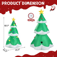 HKM-636179 6.9ft Inflatable Christmas Tree with LED Lights and Decorative Star Topper