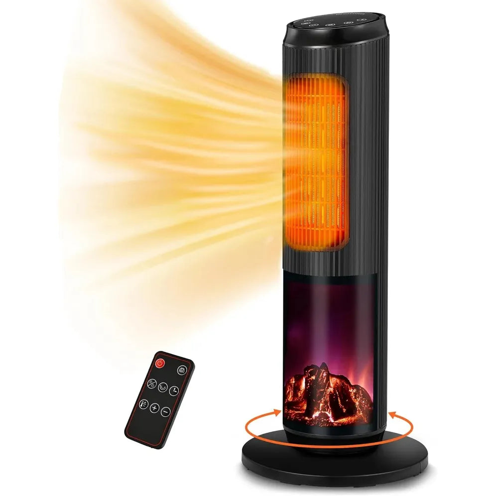 KTX-636243 Ceramic Electric Space Tower Heater with Two Heat Settings for Indoor Home and Office Use