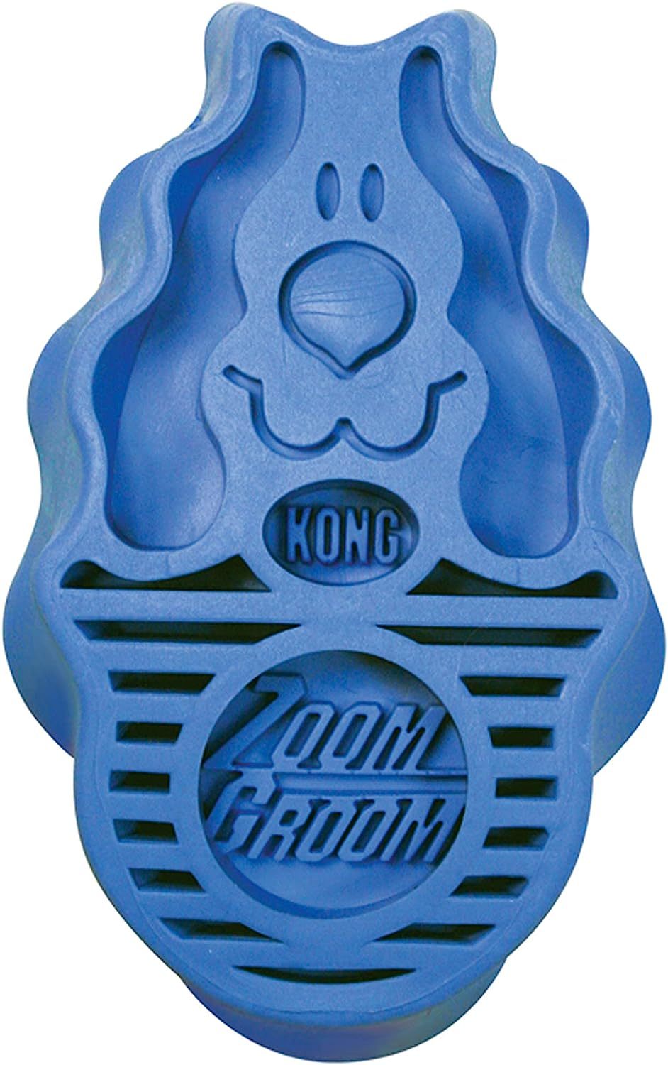 HKM-636243 Dog Grooming and Shampooing Brush - Blue, Massage & Remove Loose Hair, Puppy & Regular Sizes