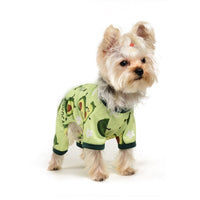 HKM-636307 Stylish Grass Green Cotton Pajamas Jumpsuit for Dogs - Four Seasons Pet Clothing