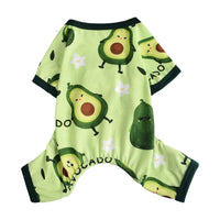 HKM-636307 Stylish Grass Green Cotton Pajamas Jumpsuit for Dogs - Four Seasons Pet Clothing