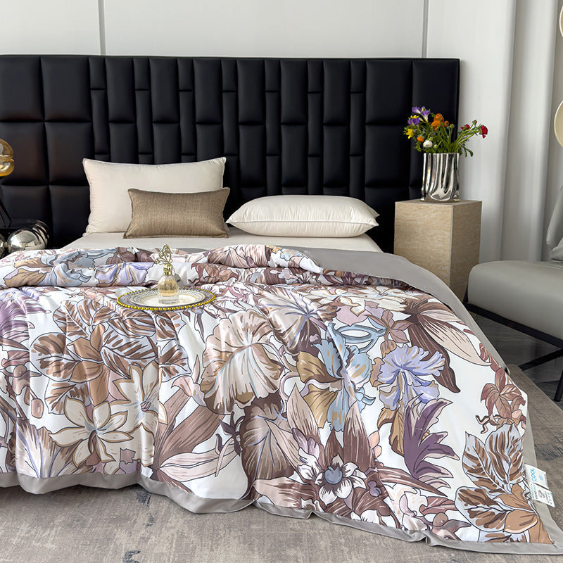 HKM-636371 Summer Washed Silk Blanket with Soybean Fiber Filling - Available in Single and Double Sizes