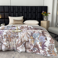 HKM-636371 Summer Washed Silk Blanket with Soybean Fiber Filling - Available in Single and Double Sizes