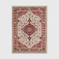 HKM-636435 Nordic Floral Rectangular Living Room Carpet - Custom Size Polyester Fiber Rug