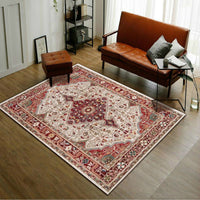 HKM-636435 Nordic Floral Rectangular Living Room Carpet - Custom Size Polyester Fiber Rug