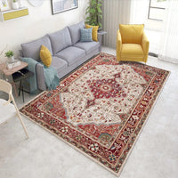 HKM-636435 Nordic Floral Rectangular Living Room Carpet - Custom Size Polyester Fiber Rug