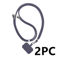 HKM-636435 Universal Card Phone Case with Lanyard in Multiple Colors, Electroplated Carbon Fiber Design, Aramid Fiber Back Cover