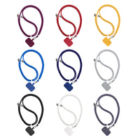 HKM-636435 Universal Card Phone Case with Lanyard in Multiple Colors, Electroplated Carbon Fiber Design, Aramid Fiber Back Cover