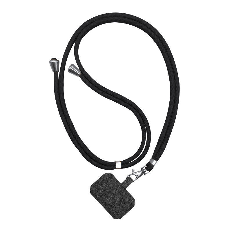 HKM-636435 Universal Card Phone Case with Lanyard in Multiple Colors, Electroplated Carbon Fiber Design, Aramid Fiber Back Cover