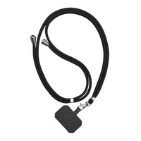HKM-636435 Universal Card Phone Case with Lanyard in Multiple Colors, Electroplated Carbon Fiber Design, Aramid Fiber Back Cover