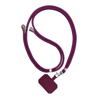 HKM-636435 Universal Card Phone Case with Lanyard in Multiple Colors, Electroplated Carbon Fiber Design, Aramid Fiber Back Cover