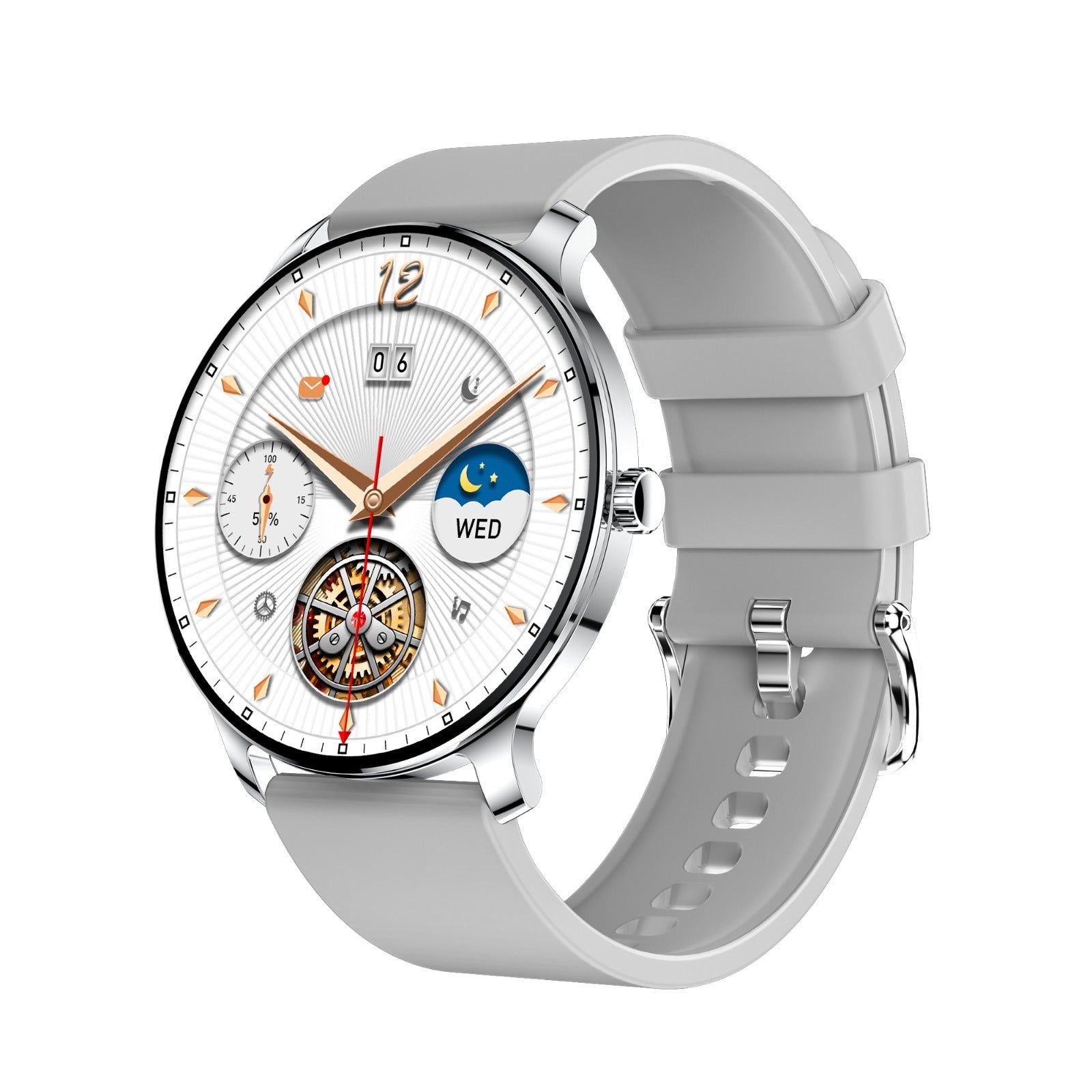 HKM-636563 Ultra Slim Fitness Smart Watch with 1.43 AMOLED Screen, Health Monitoring, and Bluetooth Connectivity for Android and iOS