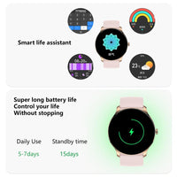 HKM-636563 Ultra Slim Fitness Smart Watch with 1.43 AMOLED Screen, Health Monitoring, and Bluetooth Connectivity for Android and iOS