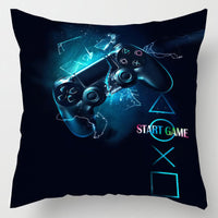 HKM-636819 Gaming-Inspired Cartoon Pillowcase - Modern Minimalist Peach Skin, 45x45cm