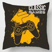 HKM-636819 Gaming-Inspired Cartoon Pillowcase - Modern Minimalist Peach Skin, 45x45cm