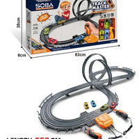 HKM-637011 High-Speed Electric Slot Car Race Track Set - 1:64 Scale Unisex Toy for Ages 5 and Up