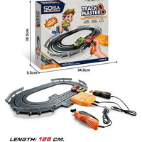 HKM-637011 High-Speed Electric Slot Car Race Track Set - 1:64 Scale Unisex Toy for Ages 5 and Up