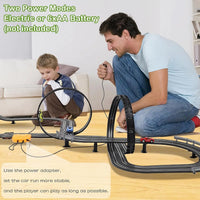 HKM-637011 High-Speed Electric Slot Car Race Track Set - 1:64 Scale Unisex Toy for Ages 5 and Up