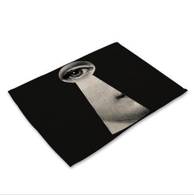 HKM-637011 Nordic Cotton Linen Square Table Mat for Home Decor