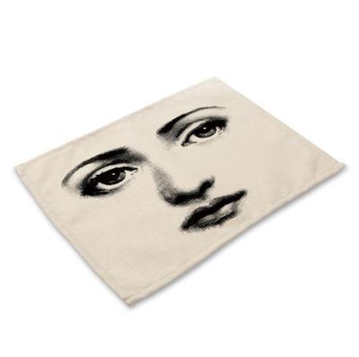 HKM-637011 Nordic Cotton Linen Square Table Mat for Home Decor