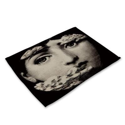 HKM-637011 Nordic Cotton Linen Square Table Mat for Home Decor