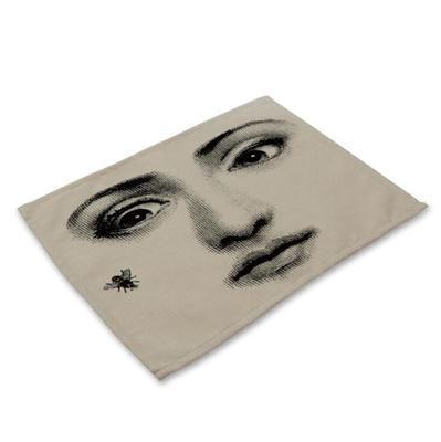 HKM-637011 Nordic Cotton Linen Square Table Mat for Home Decor