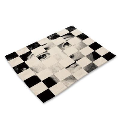 HKM-637011 Nordic Cotton Linen Square Table Mat for Home Decor