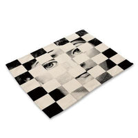 HKM-637011 Nordic Cotton Linen Square Table Mat for Home Decor