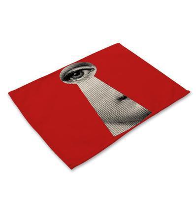 HKM-637011 Nordic Cotton Linen Square Table Mat for Home Decor