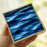 HKM-637139 Three-Dimensional Sea Decorative Painting in Solid Wood Frame