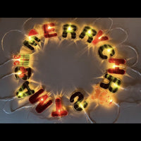 HKM-637331 Battery-Powered LED Christmas Cartoon and Letter String Lights for Holiday Decoration