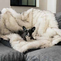 HKM-637331 Winter Thick Pet Warm Pad for Dogs, Cats, and Small Animals - Soft Cloth, Grey and White