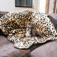 HKM-637331 Winter Thick Pet Warm Pad for Dogs, Cats, and Small Animals - Soft Cloth, Grey and White