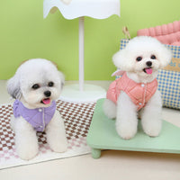 HKM-637459 Cute Thickened Cotton Skirt for Small Dogs - Pink & Purple, XS to XL
