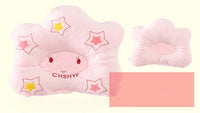 HKM-637587 Infant Head Correction Shaping Pillow with Cotton Core - Five-Star Design in Pink and Blue