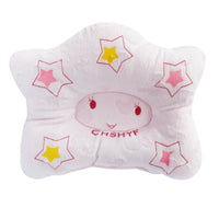 HKM-637587 Infant Head Correction Shaping Pillow with Cotton Core - Five-Star Design in Pink and Blue