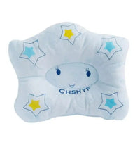 HKM-637587 Infant Head Correction Shaping Pillow with Cotton Core - Five-Star Design in Pink and Blue