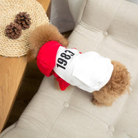 HKM-637651 Two-Legged Cotton Pet Sweater in Pink, Black, Blue, Red - Fashionable Dog Clothing