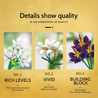 HKM-637779 Colorful 1009-Piece Plant Flowers Building Block Toy Set for Creative DIY Floral Arrangement