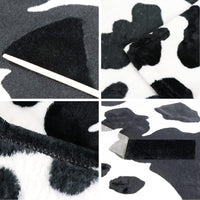 HKM-637971 Cow Print Flannel Blanket - Soft and Cozy, Available in Multiple Sizes for All Seasons