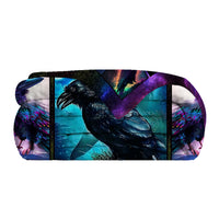 HKM-638035 Colorful Raven Flannel Soft Multifunctional Blanket for Home, Camping, and Office Use