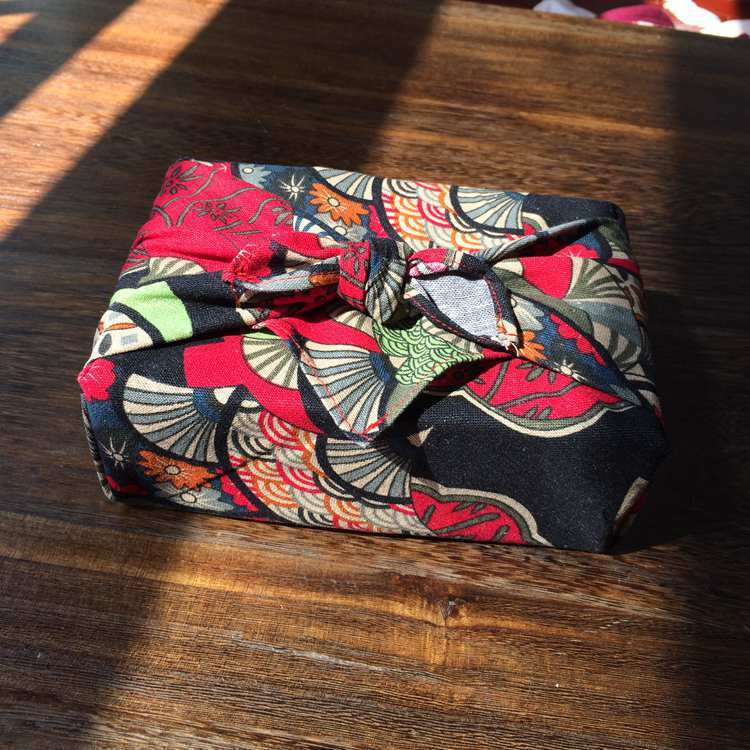 HKM-638035 Japanese Style Suede Wrapped Lunch Cloth - Assorted Designs and Sizes